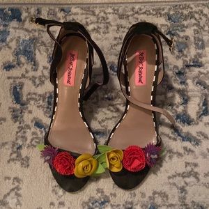 Betsey Johnson Rosette heeled sandal